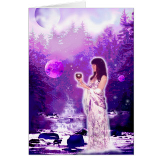Månegudinna Hälsningskort