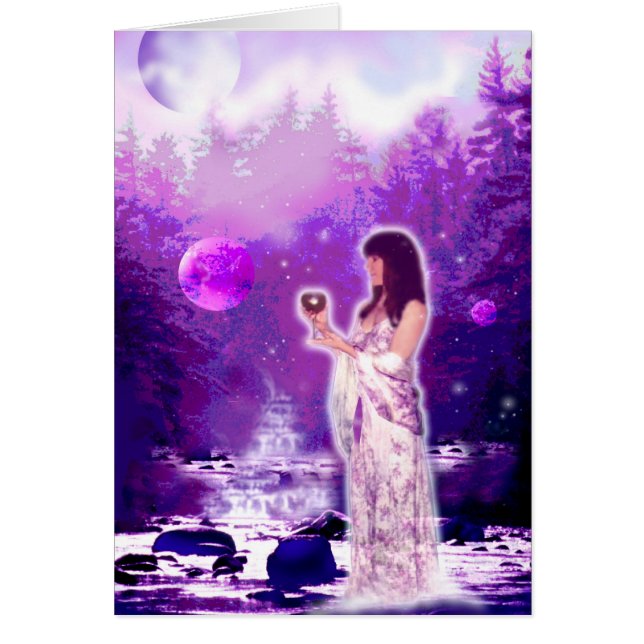 Månegudinna Hälsningskort (Framsidan)