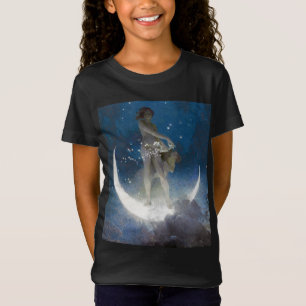 Månegudinna på natten som strör ut stjärnor t shirt