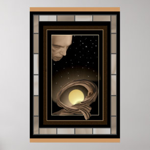 Månegudinnasömnar som skyddas av StarGoden Poster