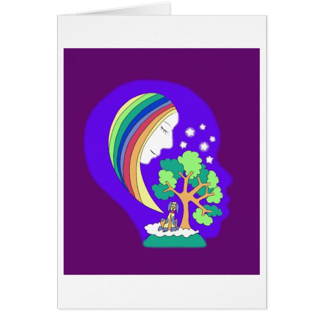 Månehundkort Hälsningskort (Framsidan)