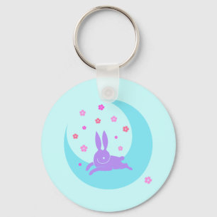 Månekaninkeychain Nyckelring