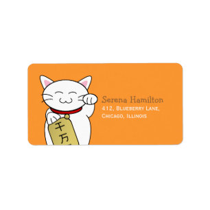 Maneki Neko Adressetikett