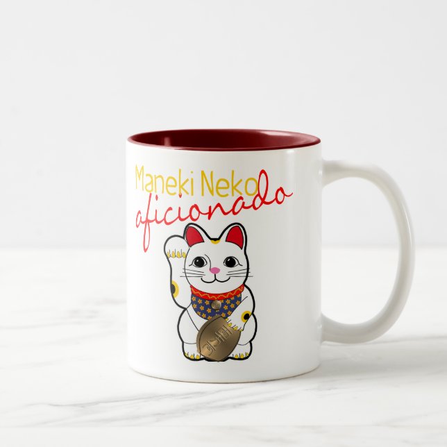 Maneki Neko Aficionado Två-Tonad Mugg (Höger)