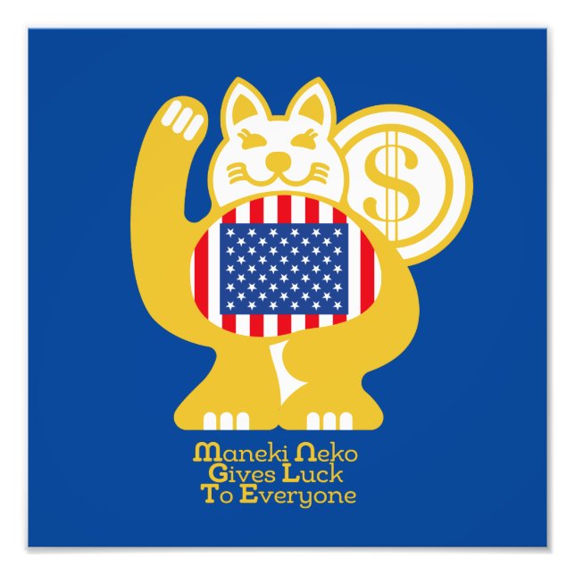MANEKI NEKO EL GATO DE LA SUERTE / Version EEUU Fototryck (Framsidan)