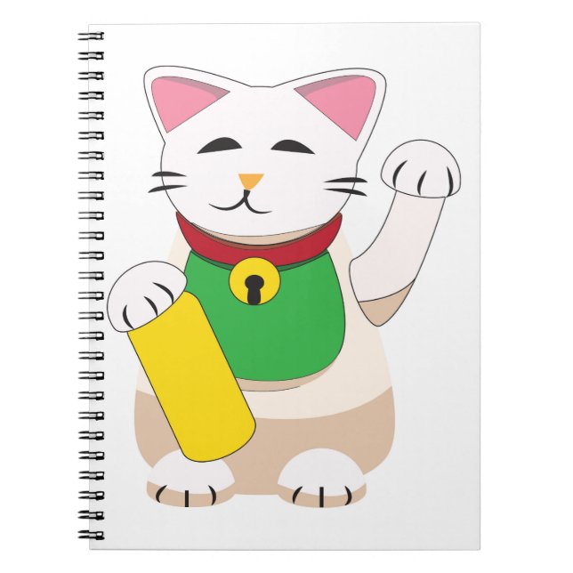 Maneki Neko eller Vinkande Katt Anteckningsbok (Framsidan)