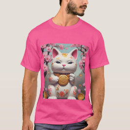 Maneki Neko Fortune Cat Lycka till T Shirt