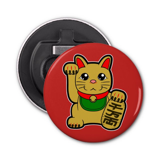 Maneki Neko: Golden Lucky Cat Flasköppnare (Framsidan)