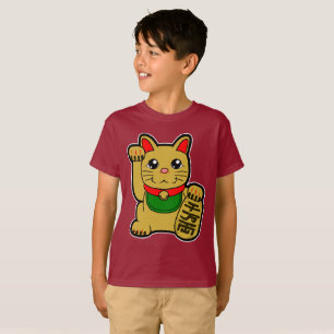 Maneki Neko: Guld Lucky Cat Tröja