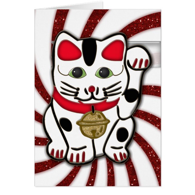 maneki neko hälsningskort (Framsidan)