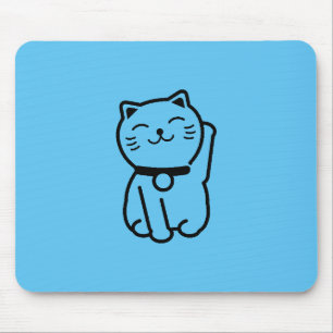 Maneki neko har tur att japansk kattunge är rolig musmatta