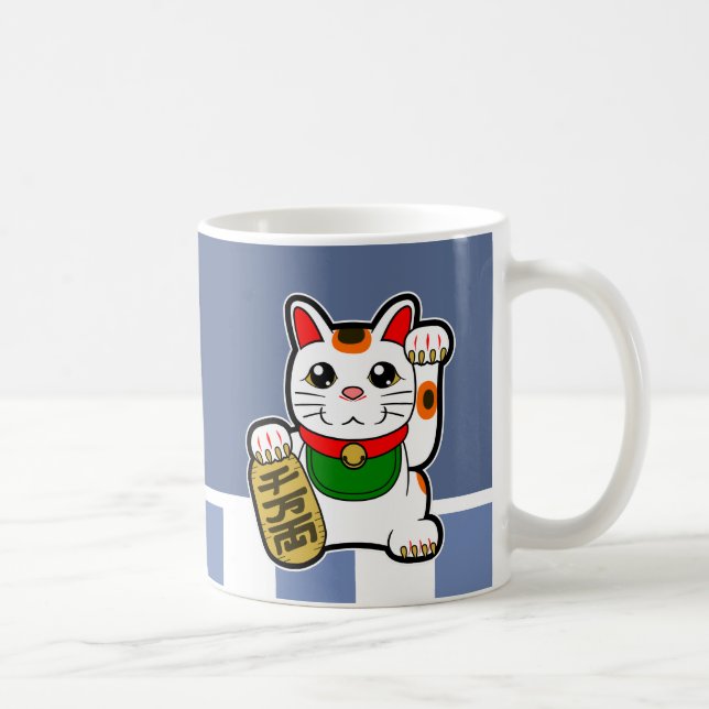 Maneki Neko: Japansk Lucky Cat Kaffemugg (Höger)
