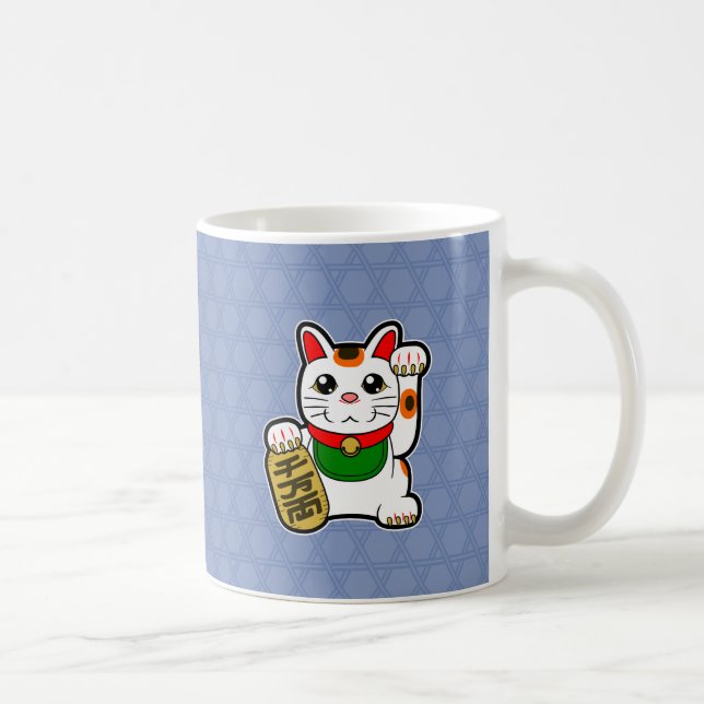 Maneki Neko: Japansk Lucky Cat Kaffemugg (Höger)