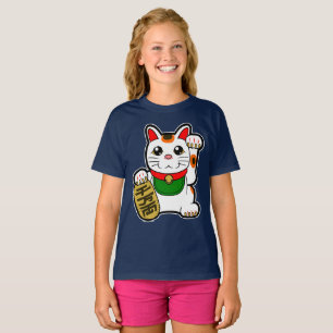 Maneki Neko: Japansk lycklig katt Tee Shirt