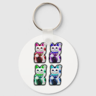 Maneki Neko JAPANSK pengarKATT Nyckelring