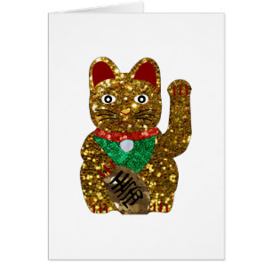 maneki neko-katt hälsningskort