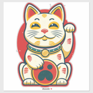 Maneki Neko - Lucky Cat Klistermärken