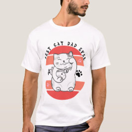 Maneki Neko Lucky Cat Pappa Fars Dag T Shirt