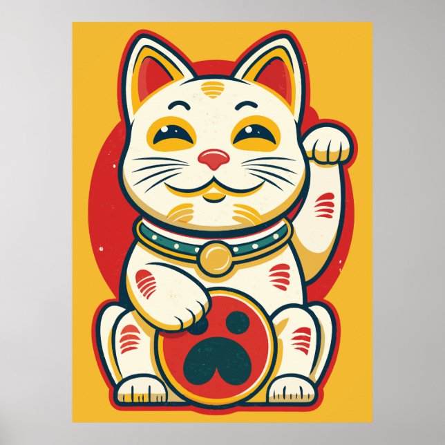 Maneki Neko - Lucky Cat Poster (Framsidan)