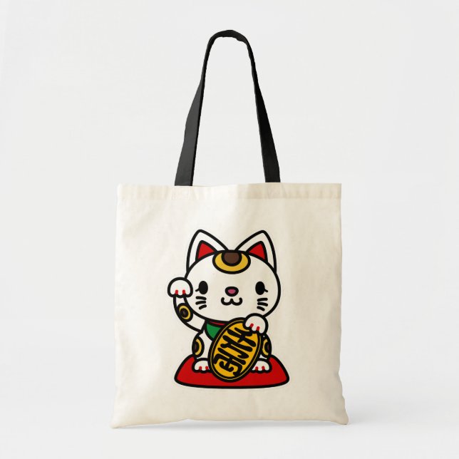 Maneki Neko (Lucky Cat) Tygkasse (Framsidan)