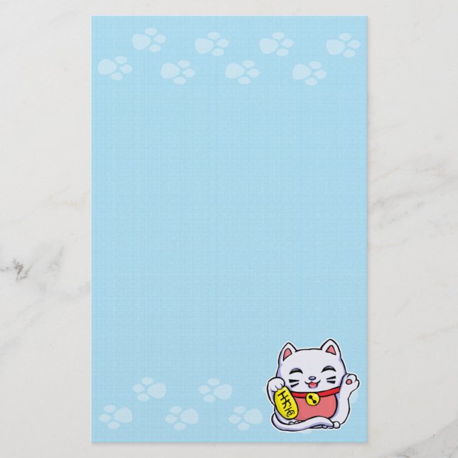 Maneki Neko Lucky katt Brevpapper (Framsida)