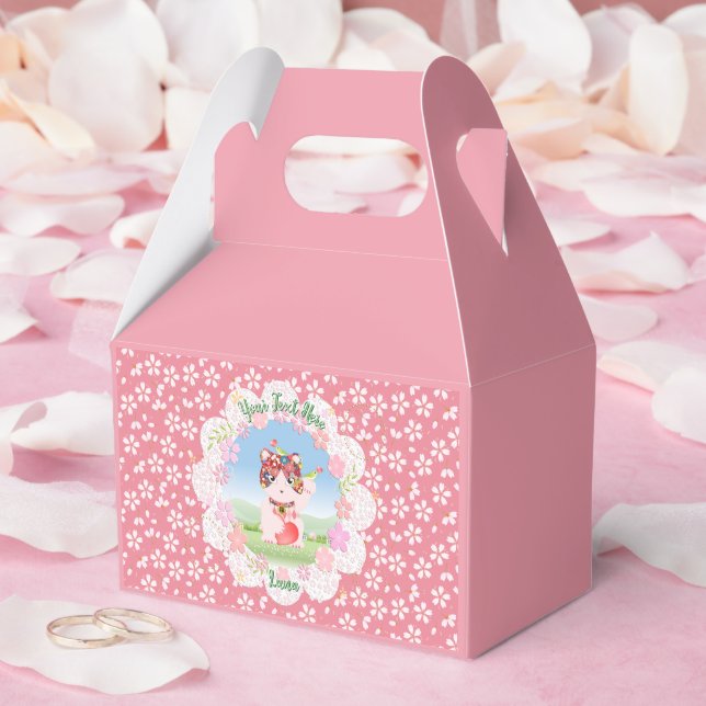 Maneki Neko Lucky Luna Favor Box Presentaskar (Bröllop)