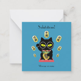 Maneki Neko Lucky Poilue Flat Note Anteckningskort
