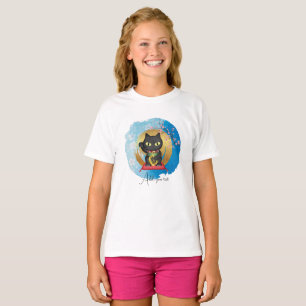 Maneki Neko Lucky Poilue Girls' T Shirt