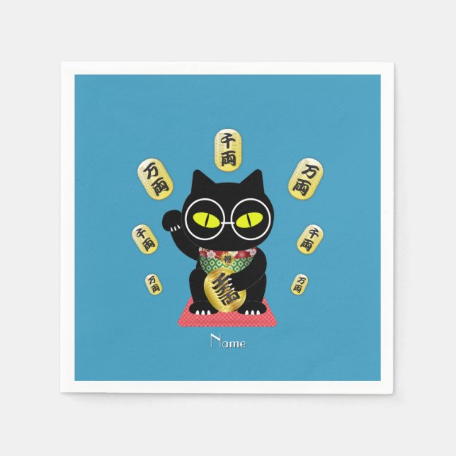 Maneki Neko Lucky Poilue Papper Pappersservett (Framsidan)