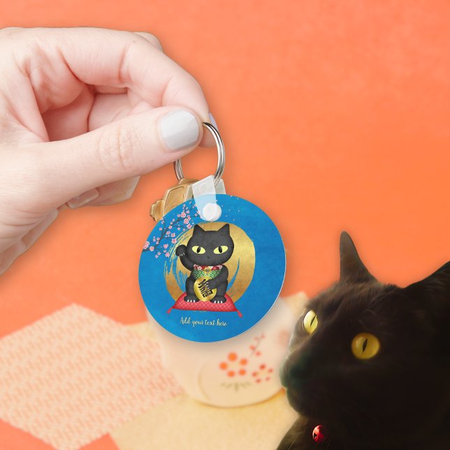 Maneki Neko Lucky Poilue Round Nyckelring (Maneki Neko Lucky Poilue Round Keychain)