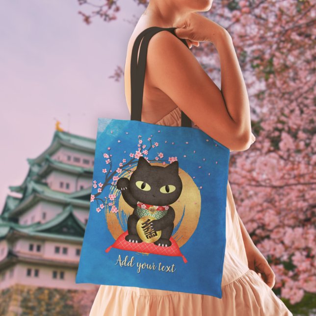 Maneki Neko Lucky Poilue Tote Bag Tygkasse (Maneki Neko Lucky Poilue Tote Bag)