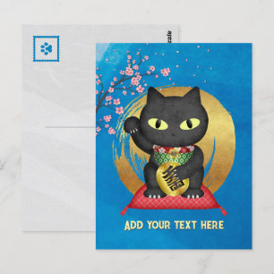 Maneki Neko Lucky Poilue Vykort