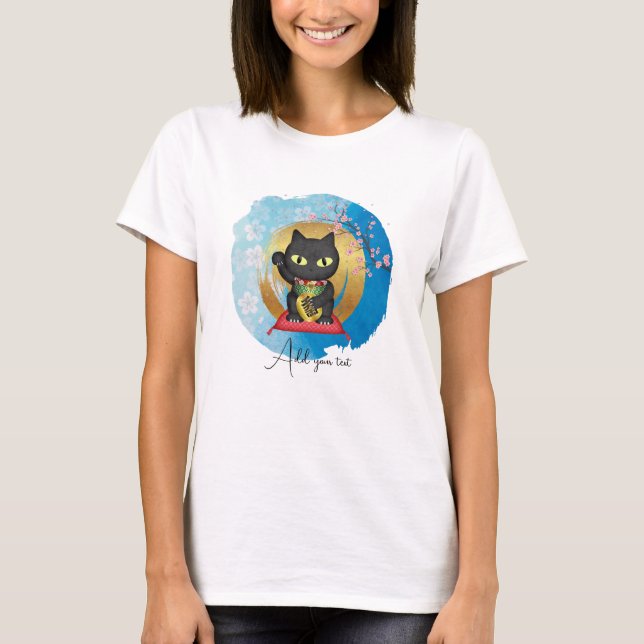 Maneki Neko Lucky Poilue Women's T Shirt (Framsida)