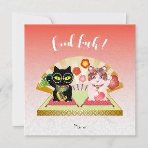 Maneki Neko Lucky Poiluna Flat Julkort