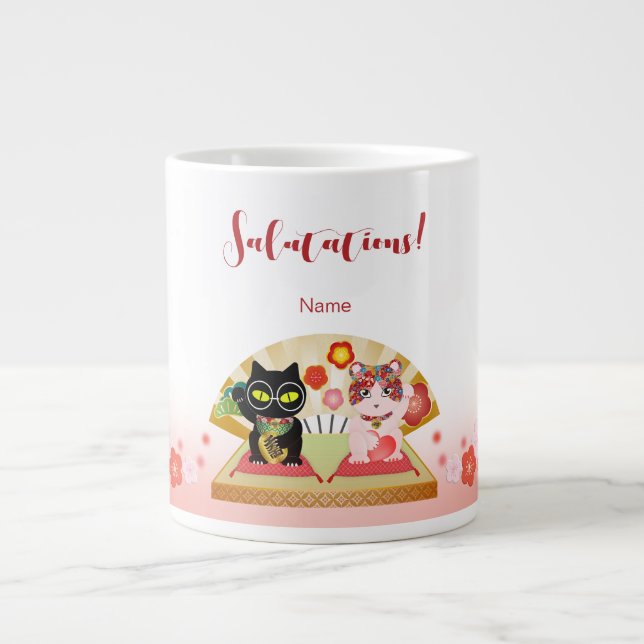 Maneki Neko Lucky Poiluna Jumbo Mugg (Framsidan)