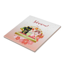 Maneki Neko Lucky Poiluna Kakelplatta