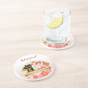 Maneki Neko Lucky Poiluna Sandstone Drink Underlägg