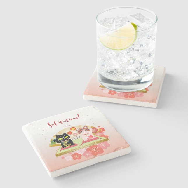 Maneki Neko Lucky Poiluna Stenunderlägg (Sidan)