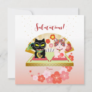 Maneki Neko Lucky Poiluna Tack Kort