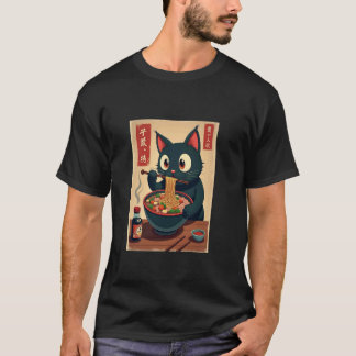 Maneki Neko Lucky Ramen Soppa Katt Lucky Charm T Shirt