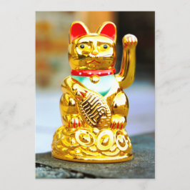 Maneki Neko Lucy Waving Cat Design Inbjudningar