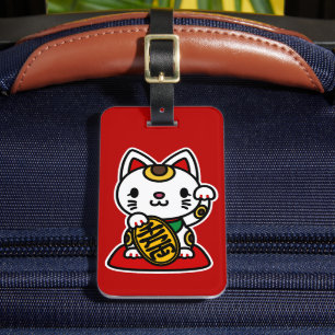 Maneki Neko (Lycklig Katt) Bagagebricka