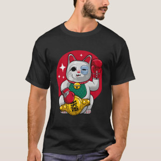 Maneki Neko Oturo Boxing Cat T Shirt
