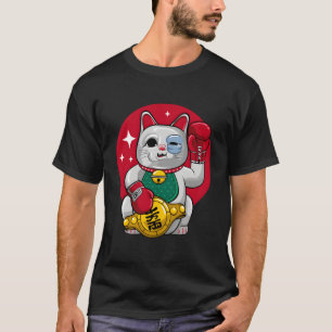 Maneki Neko Oturo Boxing Cat T Shirt