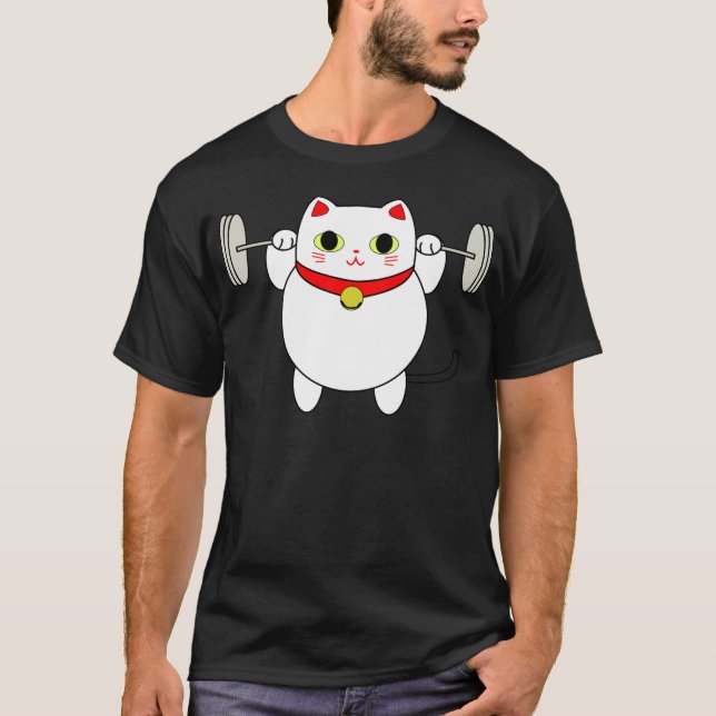 Maneki Neko Squattingkatt T-shirt (Framsida)