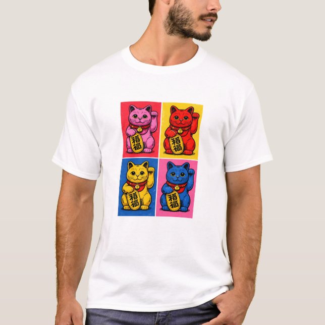 Maneki Neko T Shirt (Framsida)