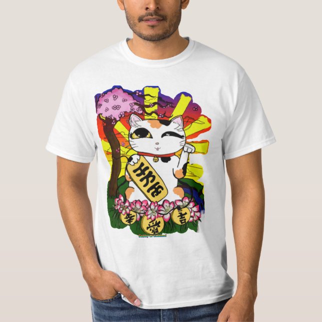 Maneki Neko Tshirt Tee (Framsida)