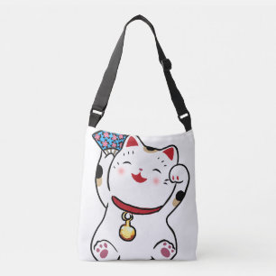 maneki neko turkatt axelväska