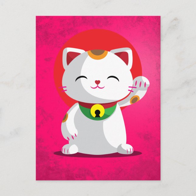 Maneki Neko Vykort (Framsida)