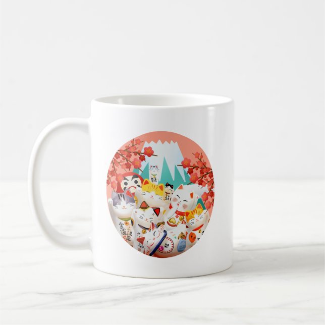 Manekineko Hanami Party Kaffemugg (Vänster)